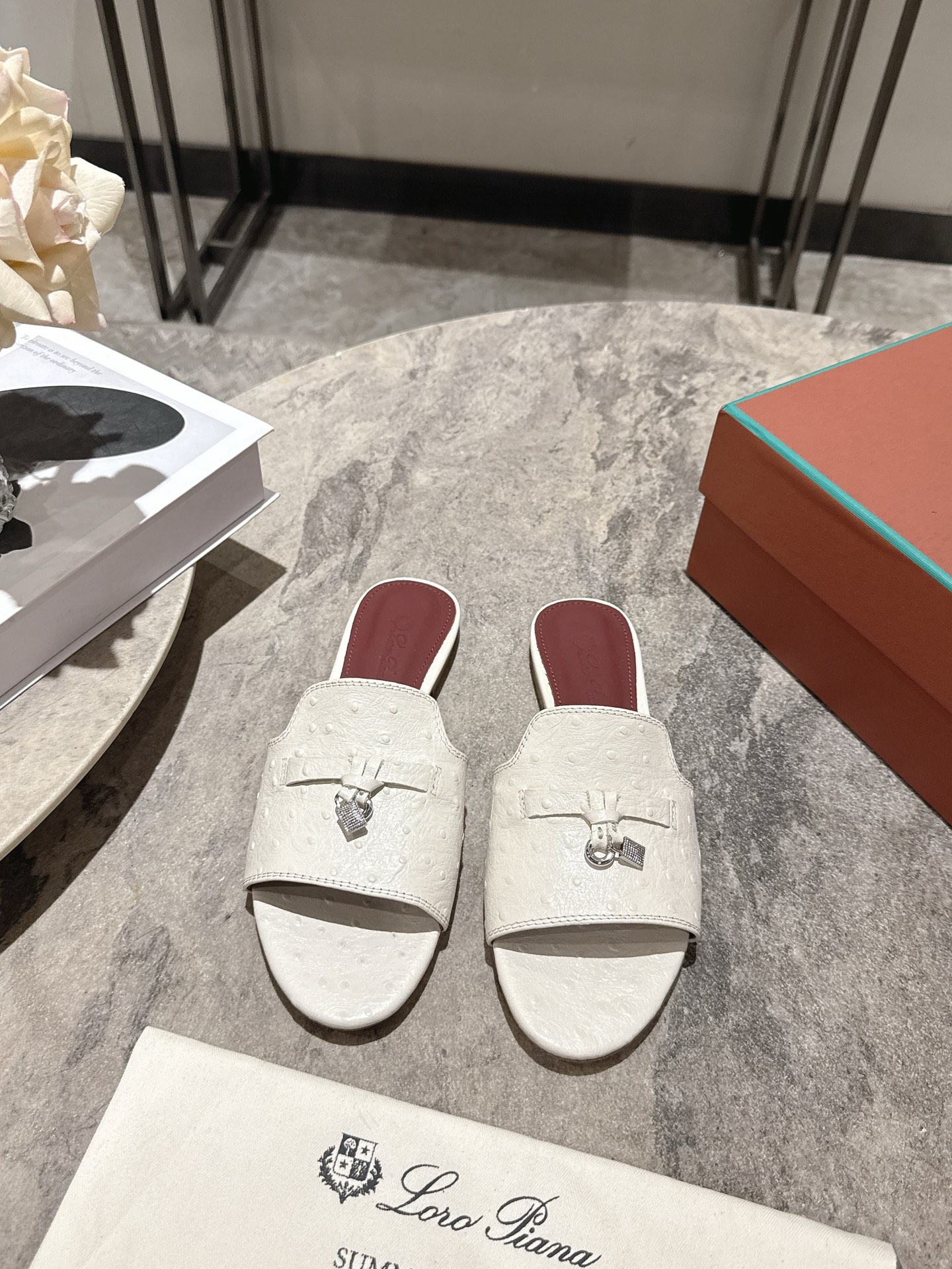 Loro Piana LP 로로 피아나 클래식 플랫/굽 뮬 슬리퍼 신발