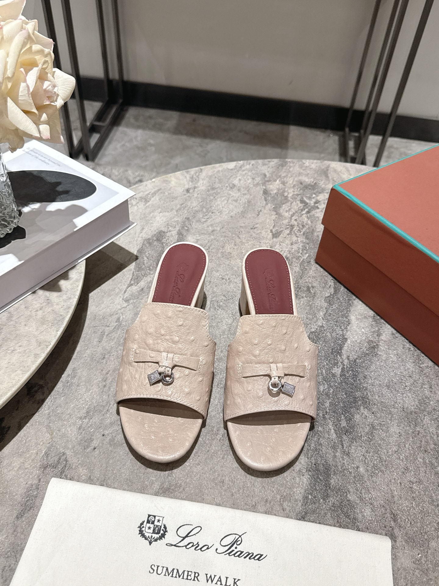 Loro Piana LP 로로 피아나 클래식 플랫/굽 뮬 슬리퍼 신발