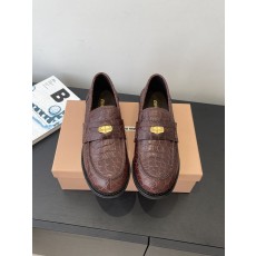 miumiu 미우미우 럭키 코인 레더 로퍼 구두 신발