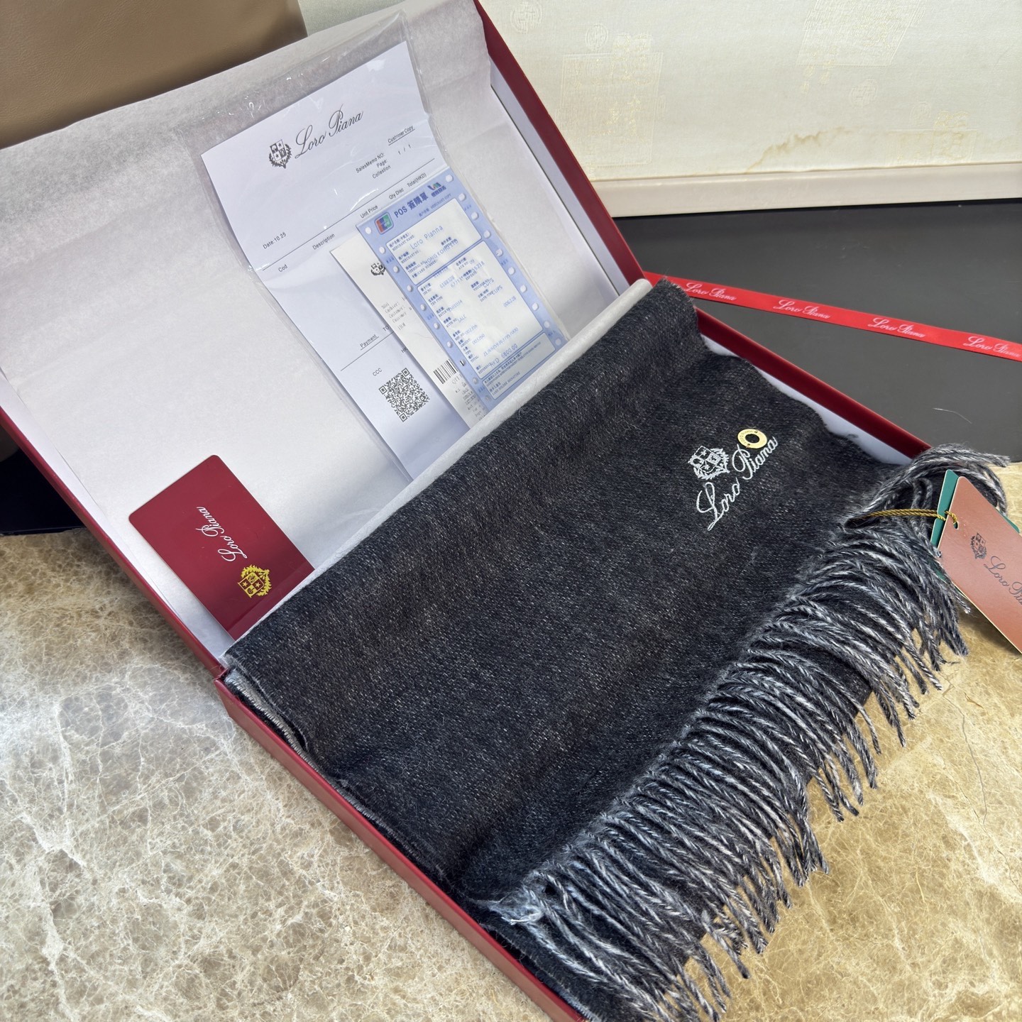 로로피아나(Loro Piana) 더블페이스 캐시미어 머플러 목도리 스카프