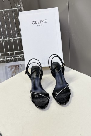 Celine 셀린느 런웨이 크리스탈 포인티드 펌프스 힐 구두 신발 8cm