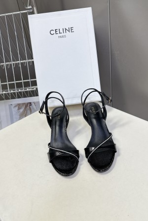 Celine 셀린느 런웨이 크리스탈 포인티드 펌프스 힐 구두 신발 6cm