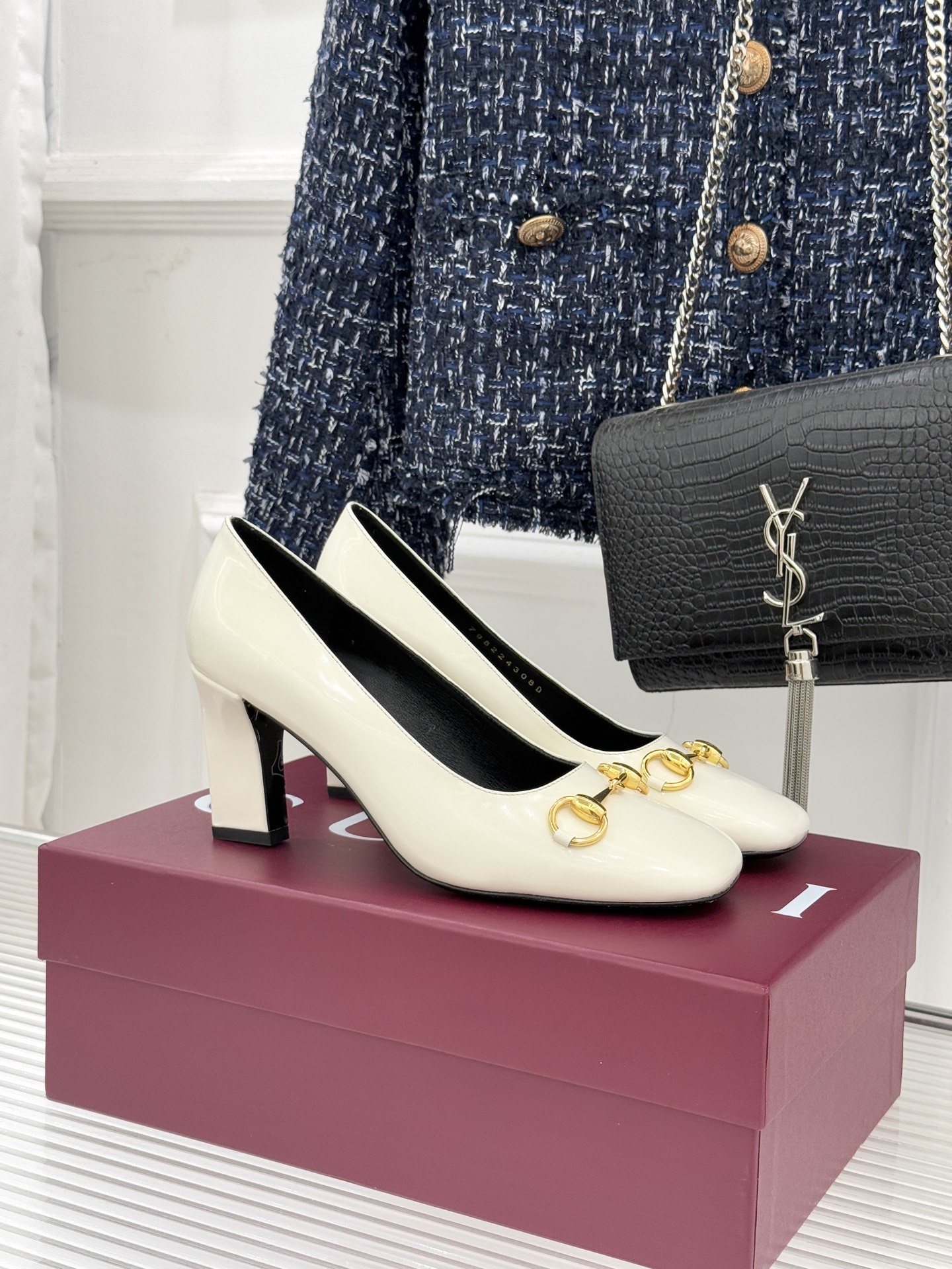 Gucci 구찌 클래식 홀스빗 청키 힐 펌프스 힐 구두 신발