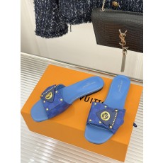 Louis Vuitton LV 루이비통 클래식 모노그램 메탈릭 슬리퍼 샌들 신발