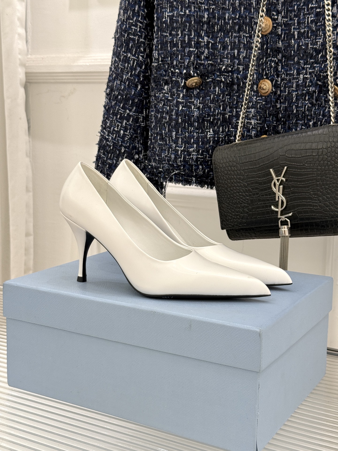 Prada 프라다 클래식 파리 패션위크 펌프스 힐 구두 신발