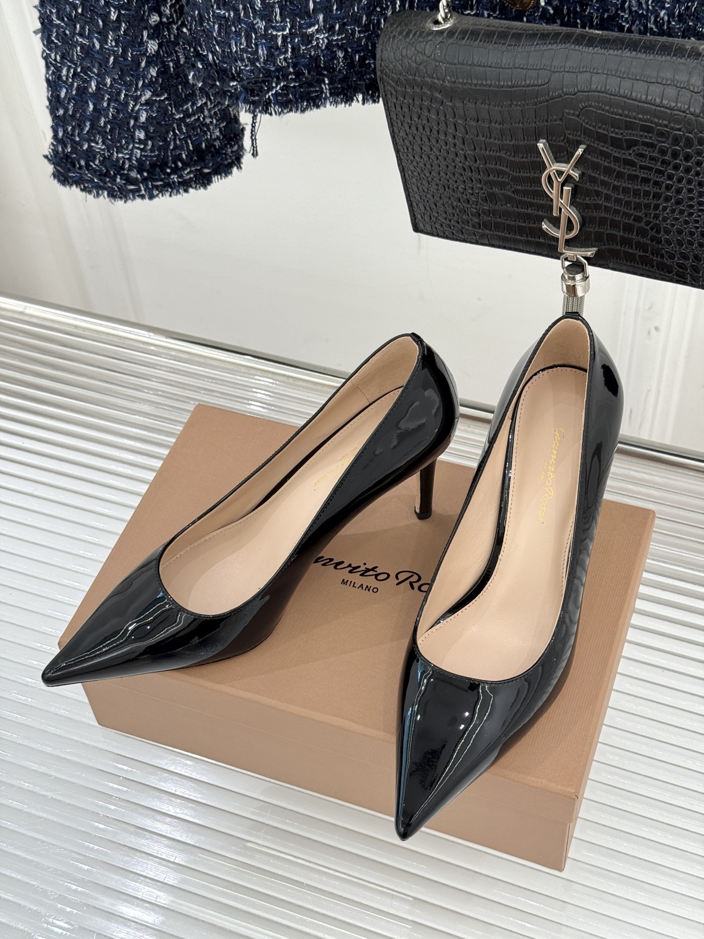 Gianvito Rossi 지안비토 로시 클래식 미니멀 펌프스 힐 구두 신발