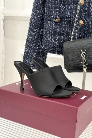 Gucci 구찌 실크 일자 스트랩 오픈토 힐 구두 신발