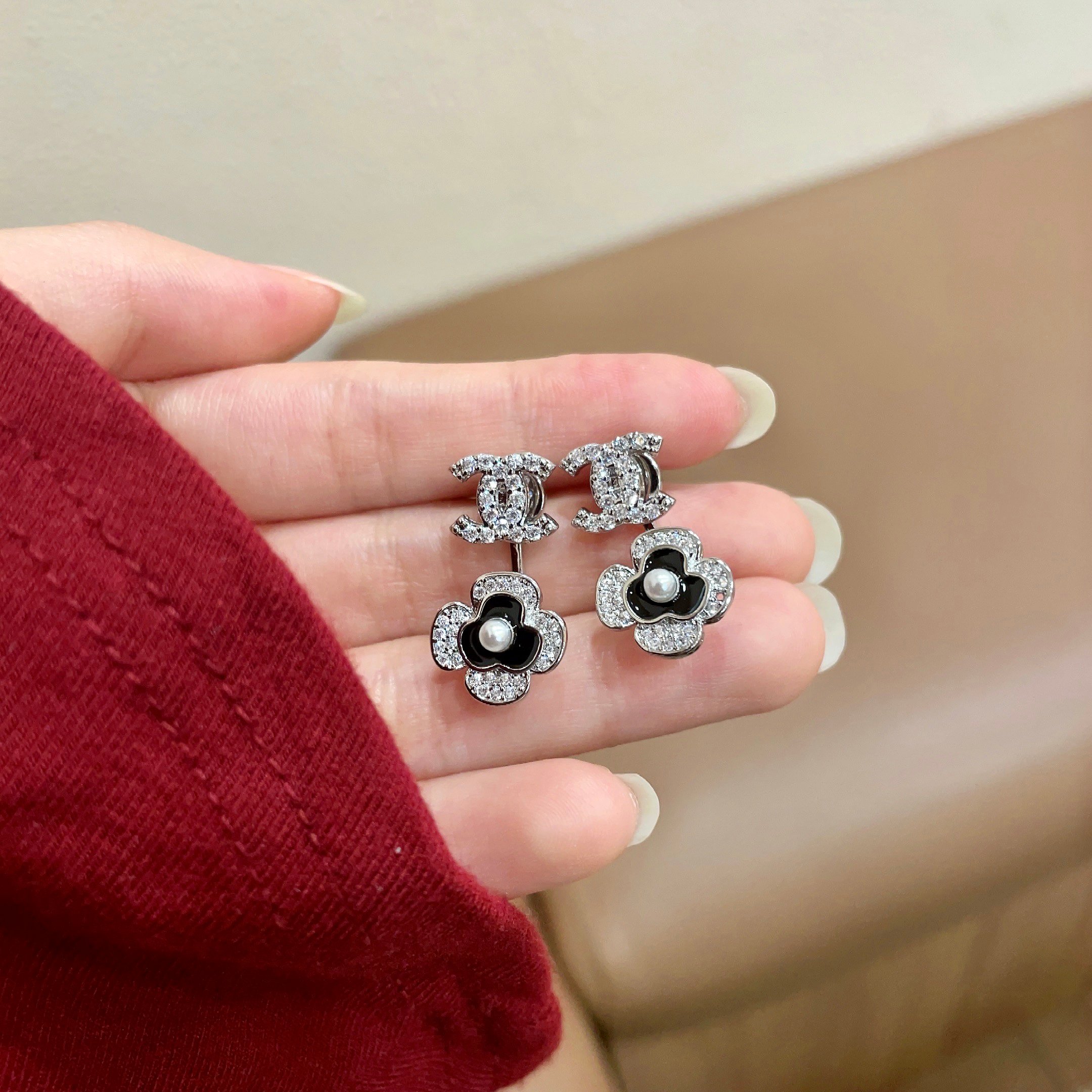 샤넬(CHANEL) 더블C 플라워 귀걸이 악세사리