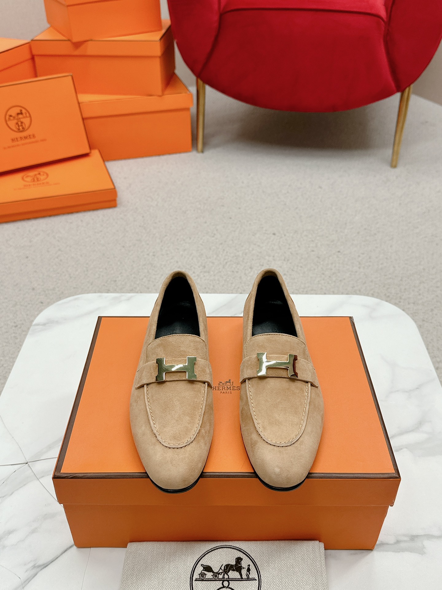 에르메스(HERMES) Destin 켈리 로퍼 신발