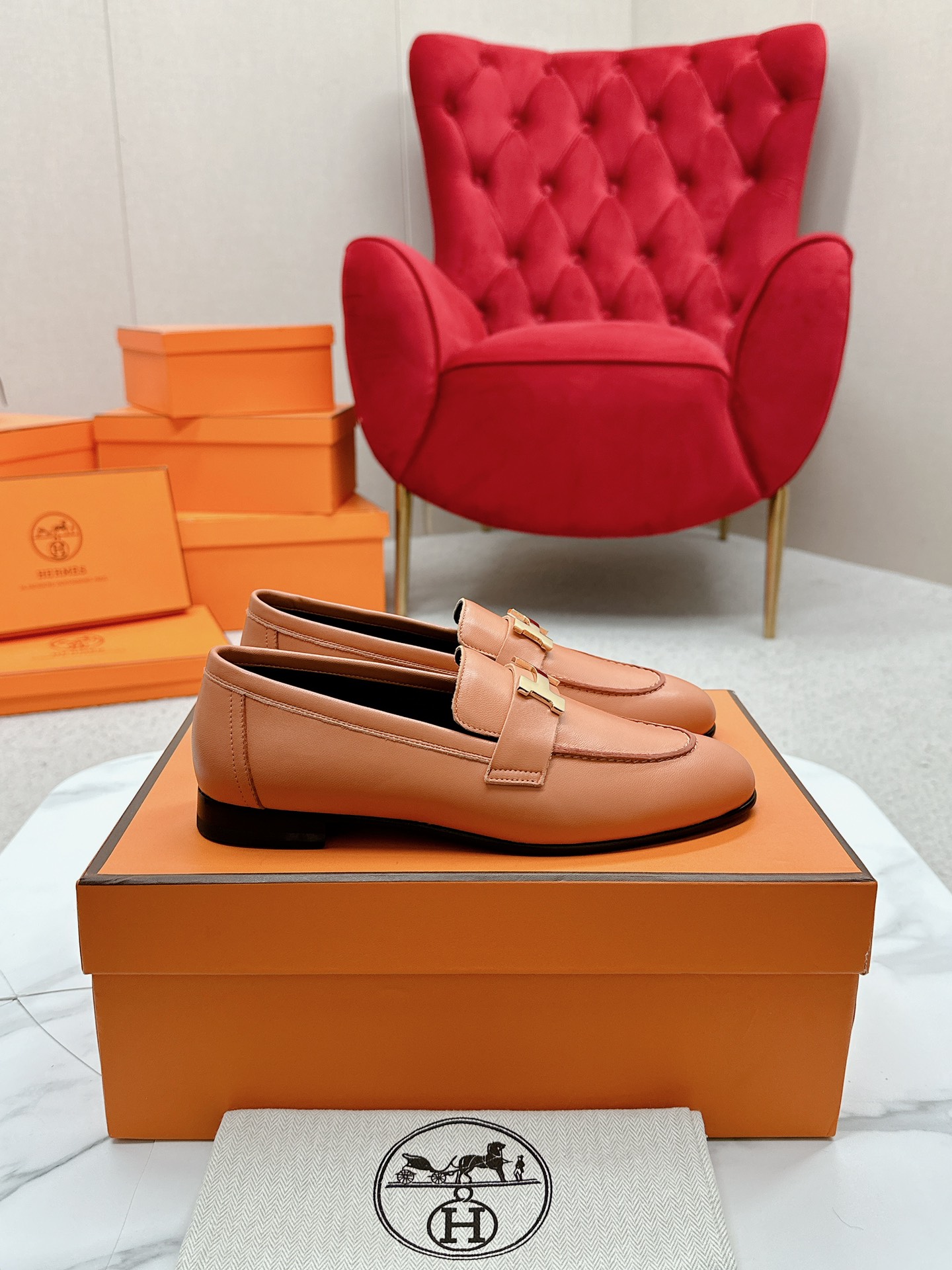 에르메스(HERMES) Destin 켈리 로퍼 신발