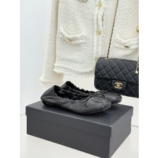 Chanel 샤넬 빈티지 퀼팅 리본 발레리나 로퍼 플랫 슈즈 신발