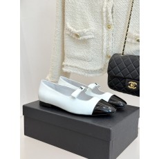 Chanel 샤넬 25P 신상 더블C 리본 메리제인 플랫 슈즈 신발