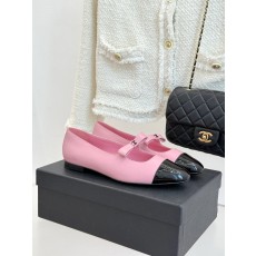 Chanel 샤넬 25P 신상 더블C 리본 메리제인 플랫 슈즈 신발