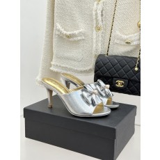 Chanel 샤넬 26C 더블 리본 & 더블C 로고 힐 샌들 신발