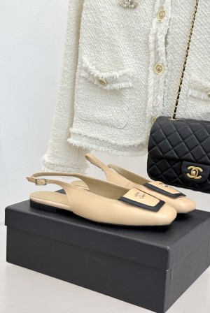 Chanel 샤넬 25K 스퀘어 토 플랩 샌들 슬리퍼 신발