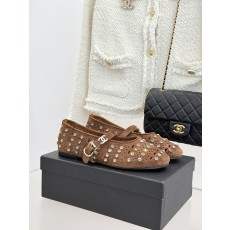 Chanel 샤넬 클래식 스톤 더블C 펀칭 메리제인 플랫 슈즈 로퍼 신발