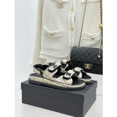 Chanel 클래식 더블C 벨크로 샌들 슬리퍼 신발