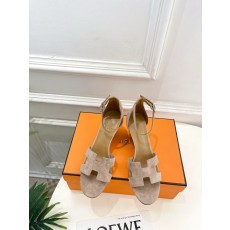 에르메스(HERMES) 스웨이드 웨지 샌들 신발