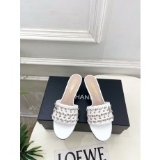 샤넬(CHANEL) 크리스탈 브레이드 캣힐 슬리퍼 신발