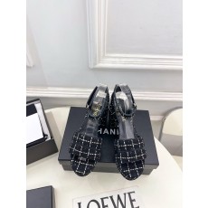 샤넬(CHANEL) 트위드 플랫폼 하이힐 샌들 신발