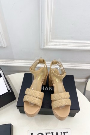 샤넬(CHANEL) 가죽 플랫폼 하이힐 샌들 신발