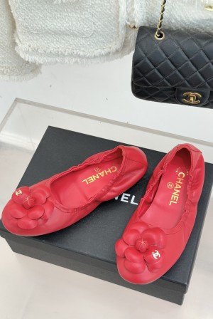 샤넬(CHANEL) 까멜리아 플랫 발레리나 신발