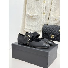 Chanel 26P 샤넬 배색 벨트 버클 메리제인 플랫 슈즈 신발