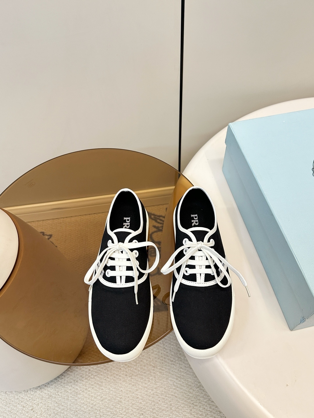 Prada 프라다 2026 S/S 신상 커플 캔버스화 스니커즈 신발