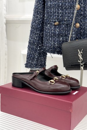 구찌(GUCCI) 메리제인 미들굽 뮬 신발