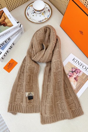 에르메스(HERMES) 핸드메이드 텍스처  캐시미어 커플 목도리 스카프