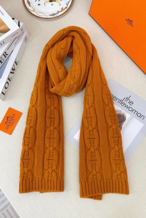에르메스(HERMES) 핸드메이드 텍스처  캐시미어 커플 목도리 스카프