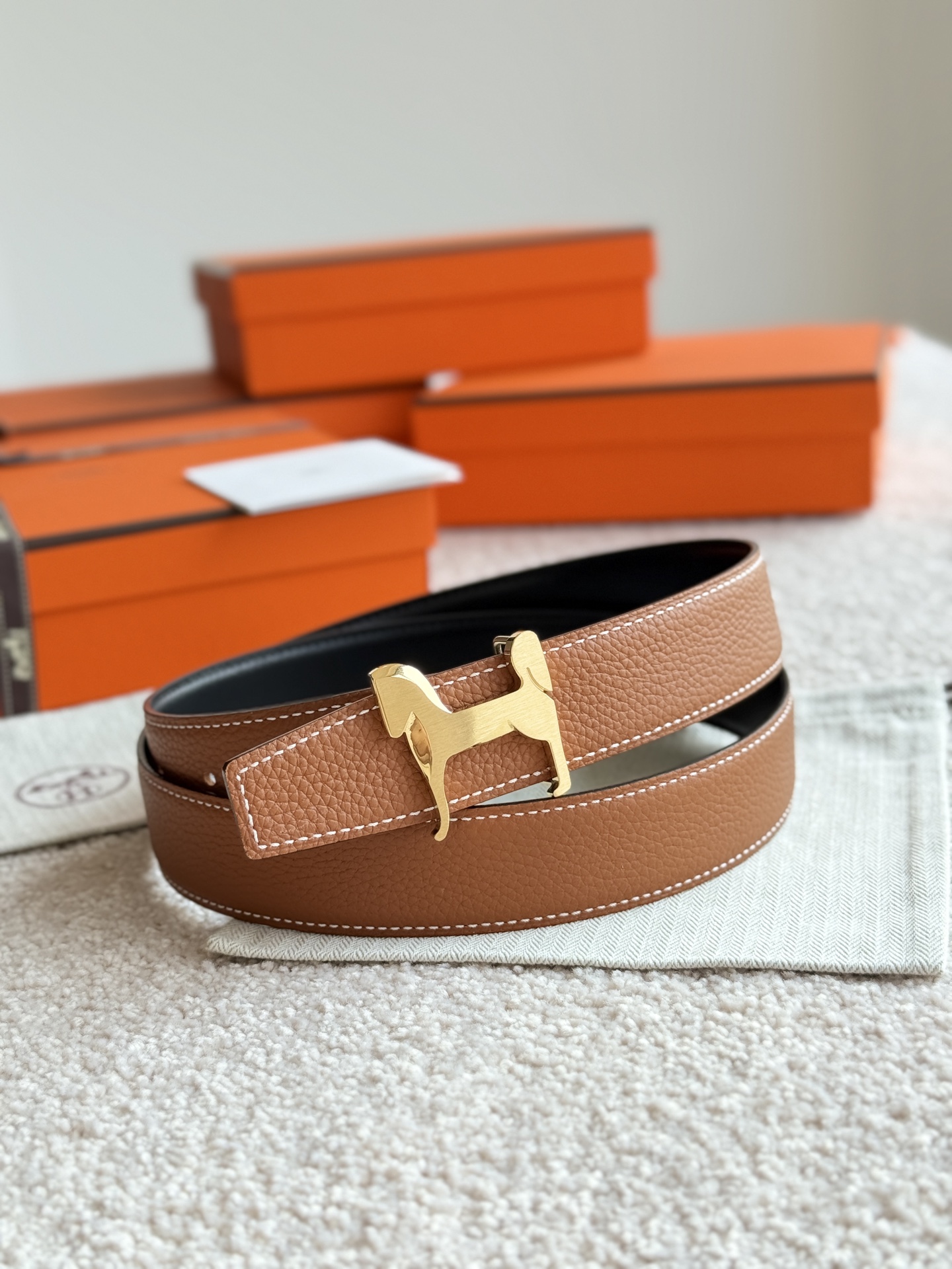 에르메스(HERMES) 스타일 파나쉬 토고 가죽 벨트 악세사리