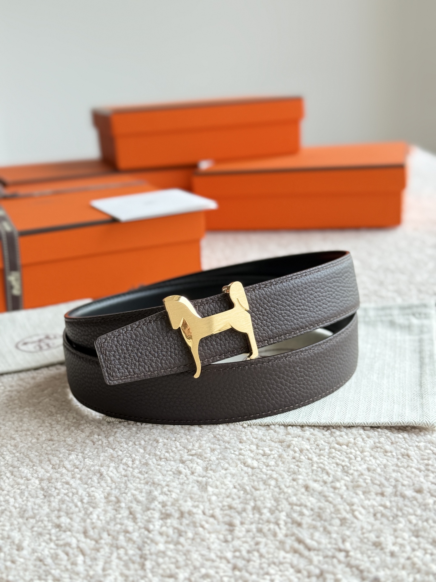 에르메스(HERMES) 스타일 파나쉬 토고 가죽 벨트 악세사리