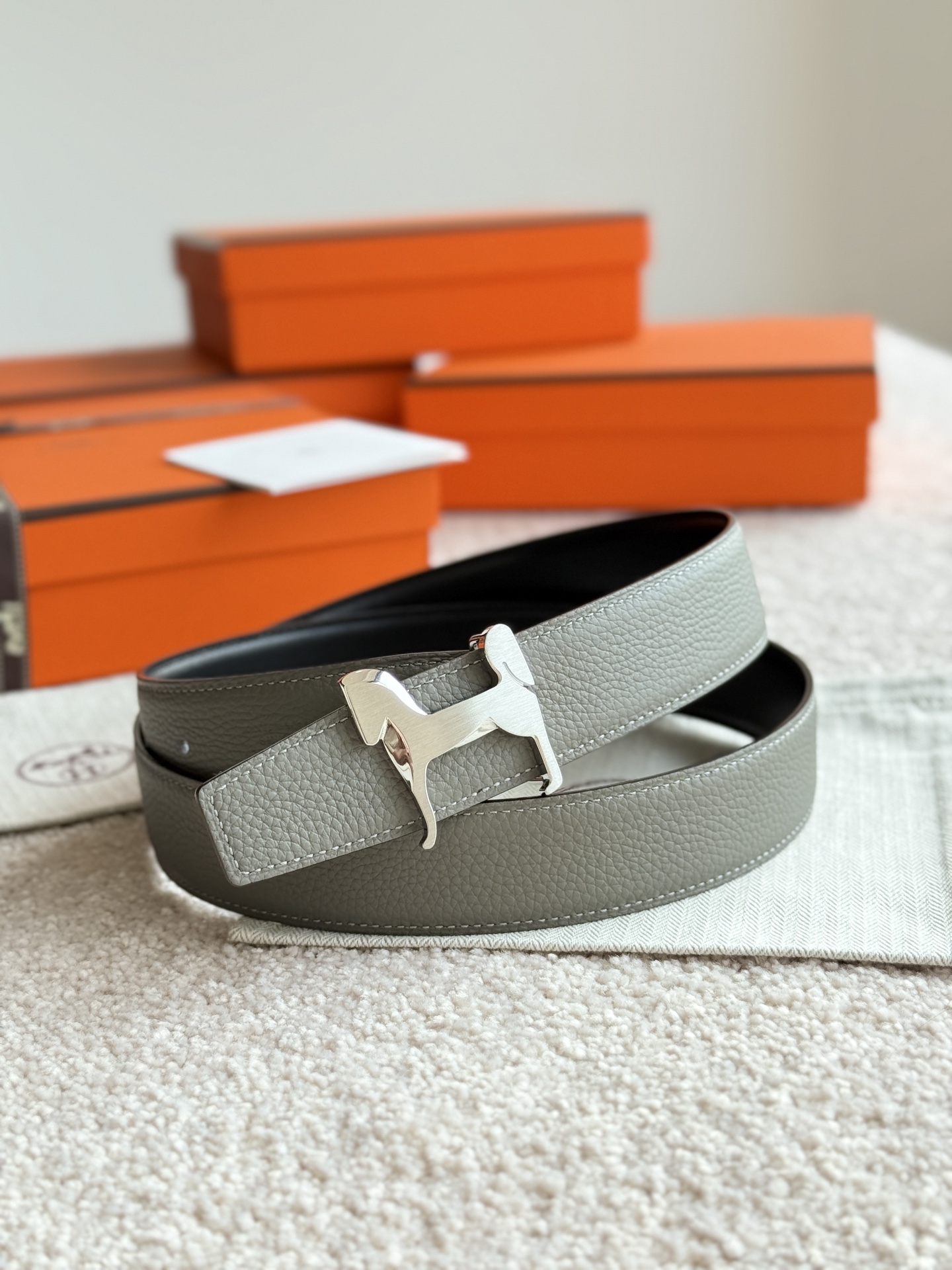 에르메스(HERMES) 스타일 파나쉬 토고 가죽 벨트 악세사리