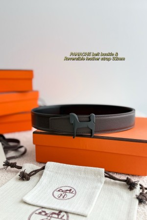 에르메스(Hermes) 신상 양면 카프스킨 호스 슈 벨트