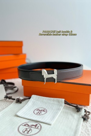 에르메스(Hermes) 신상 양면 카프스킨 호스 슈 벨트
