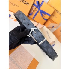 루이비통(LV) 모노그램 캔버스 리버시블 빈티지 실버 벨트