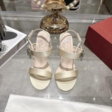 Roger vivier RV 로저 비비에 플라워 큐빅 힐 굽 샌들 구두 신발
