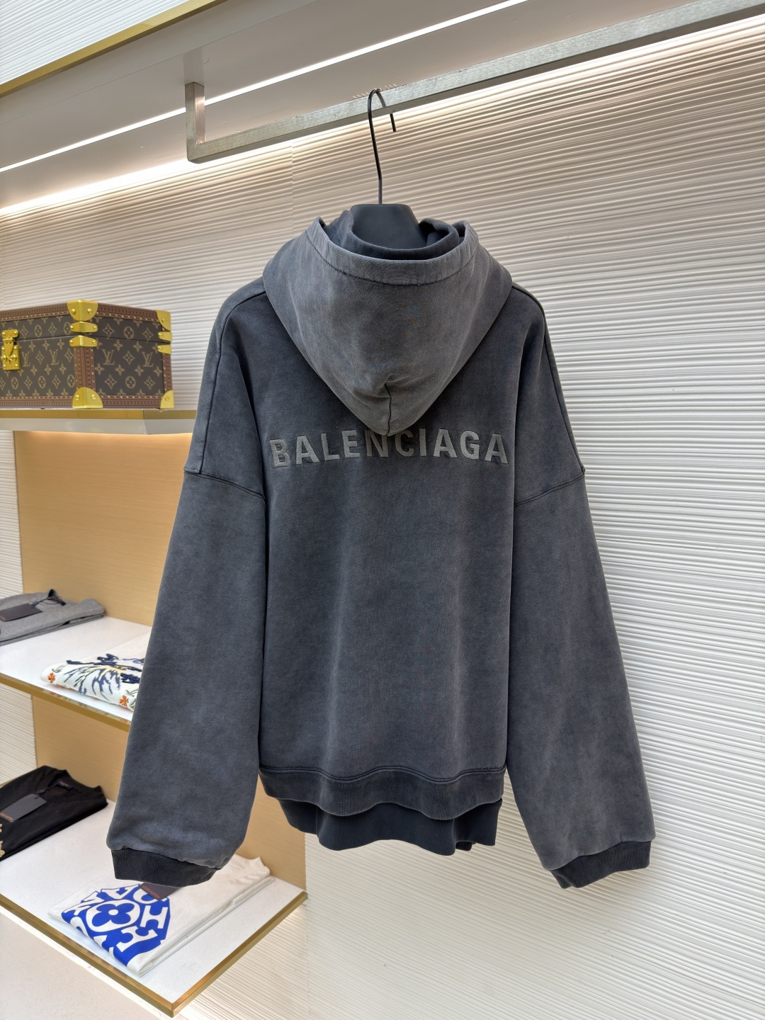 발렌시아가(Balenciaga) 레이어드 코카콜라 지퍼 후드 집업 워싱 자켓 재킷 의류