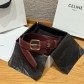 셀린느(Celine) 신상 양면 카프스킨 글로시 브라스 벨트