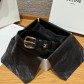 셀린느(Celine) 신상 양면 카프스킨 글로시 브라스 벨트