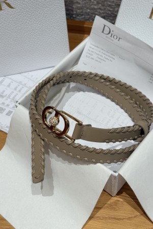 디올(Dior) 인트레치아토 카프스킨 쥬얼 버클 벨트 악세사리