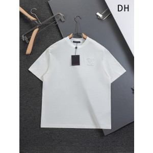 루이비통(LV) 패치 자수 & 클로버 로고 루즈핏 티셔츠 의류