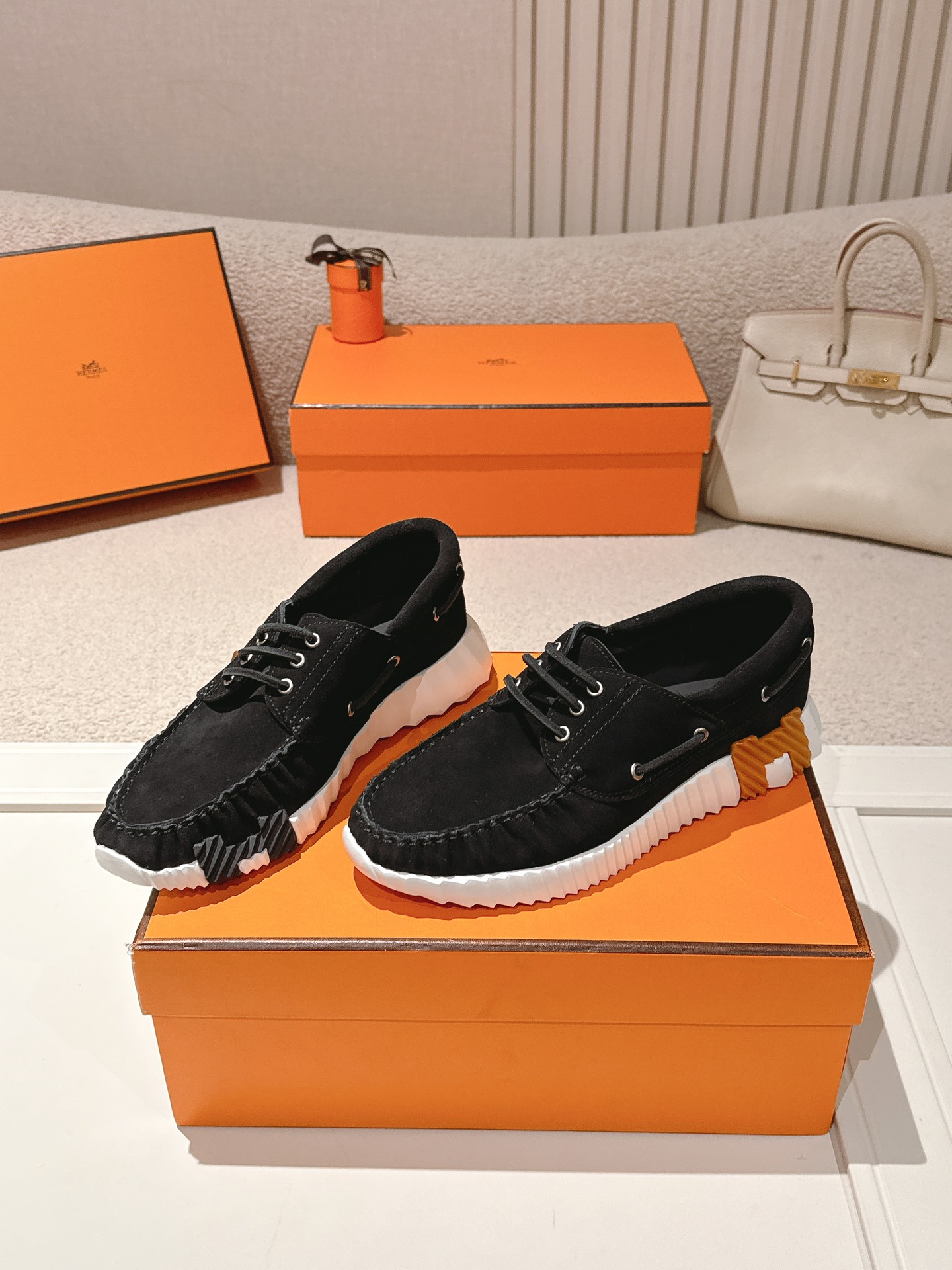 에르메스(HERMES) 커플 레저 스니커즈 신발