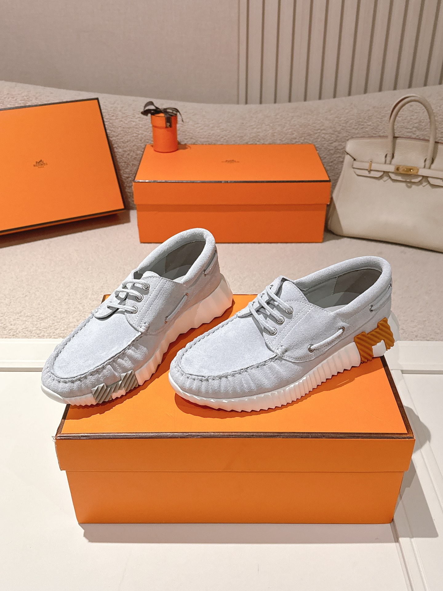 에르메스(HERMES) 커플 레저 스니커즈 신발