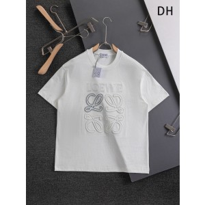 로에베(LOEWE) 더블 컬러 자수 로고 반팔 티셔츠 의류