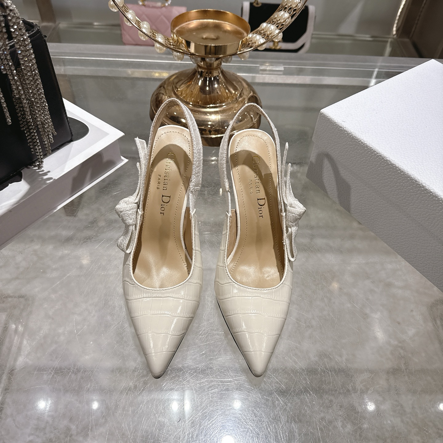 디올(Dior) CD 오트쿠튀르 런웨이 아이콘 뮬 힐 구두 샌들 신발