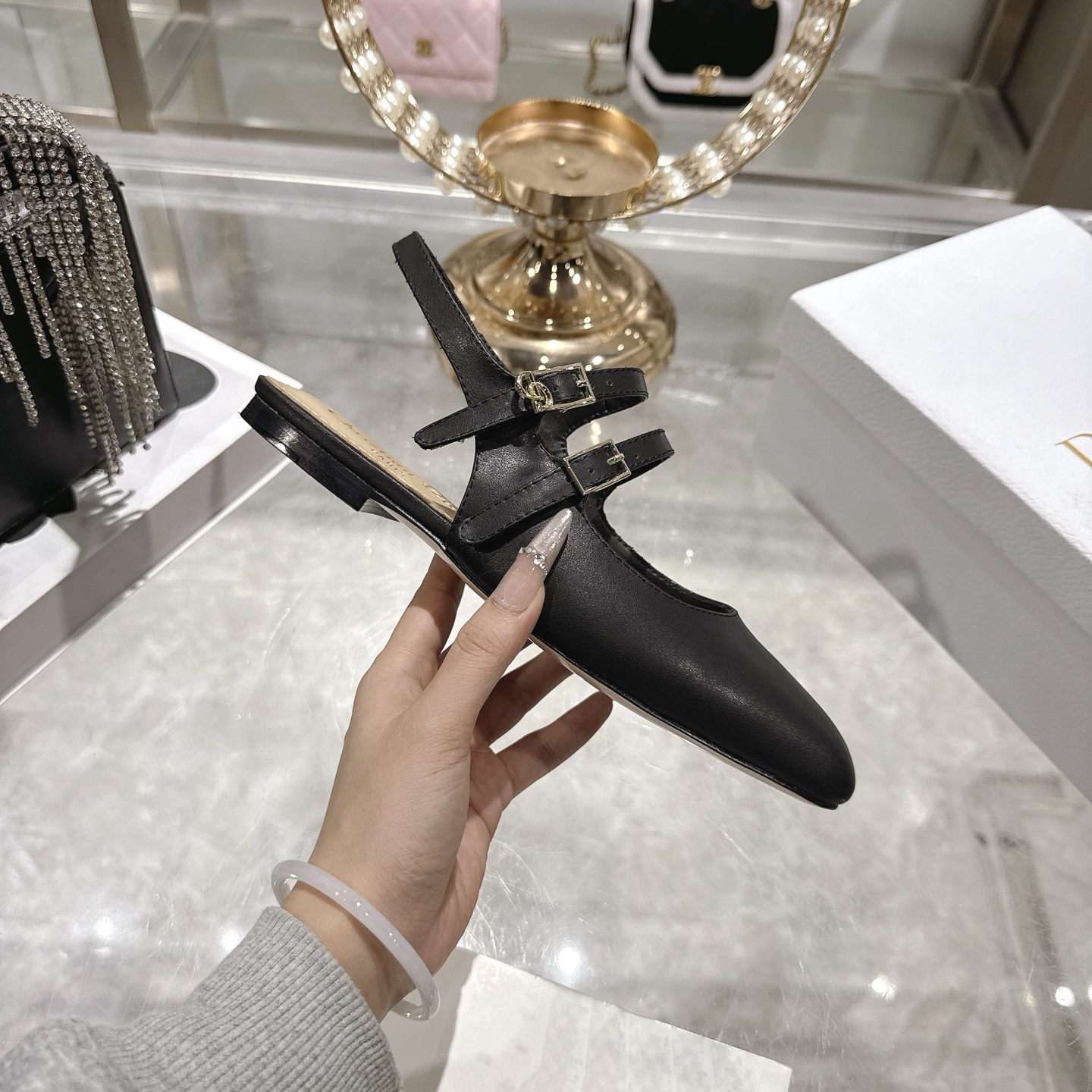 디올(Dior) CD 오트쿠튀르 셰리(Cherie) 메리제인 로퍼 샌들 단화 신발