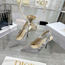 디올(DIor) CD 나비 장식 스틸레토 뮬 구두 신발
