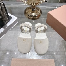 미우미우(miumiu) 밴딩 플랫 피셔맨 샌들 신발